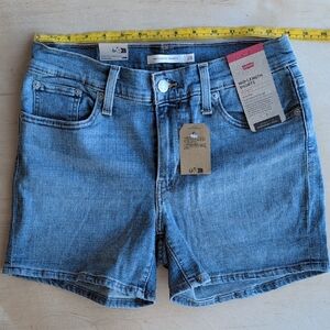 Levi's Mid-Length Light Blue Jean Shorts